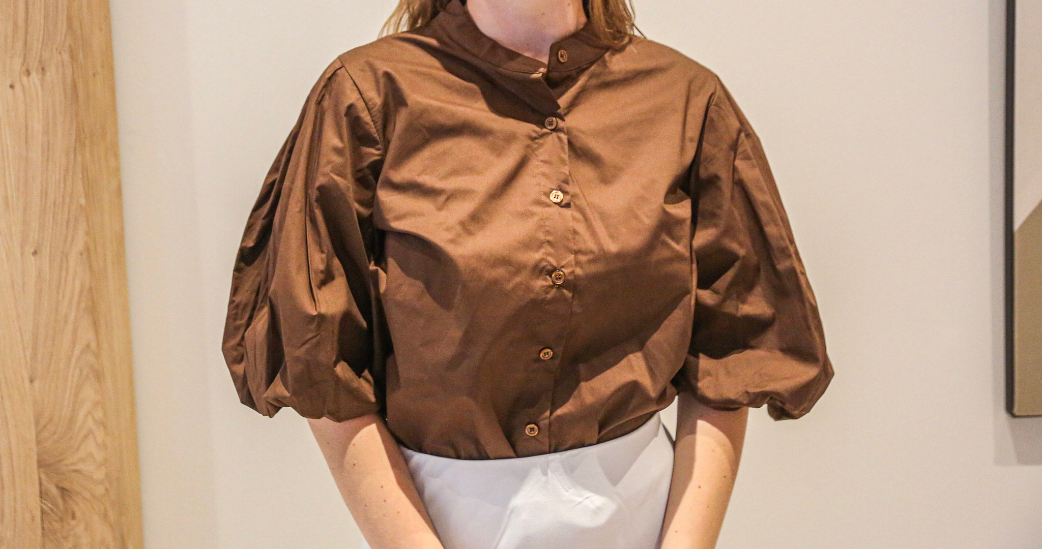 Luna Blouse With Collar Steel Grey Bluse Fra Black Colour