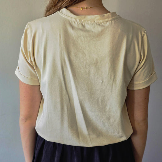 Basic tee Crème