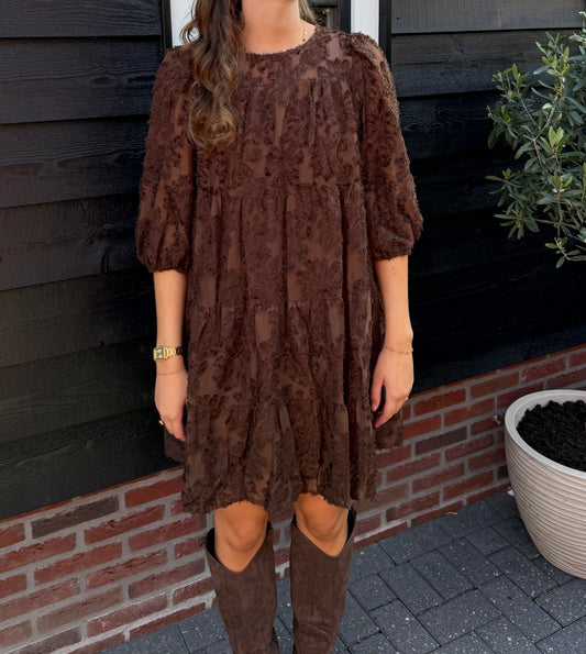 Jurk veren bruin