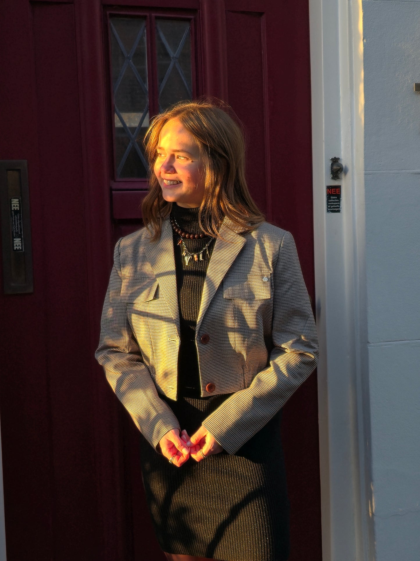 Bodycon jurk zwart met subtiele glitter