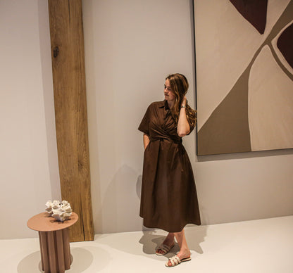 Mira jurk Chocolat brown