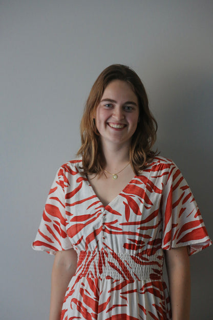 Sienna jurk print oranje