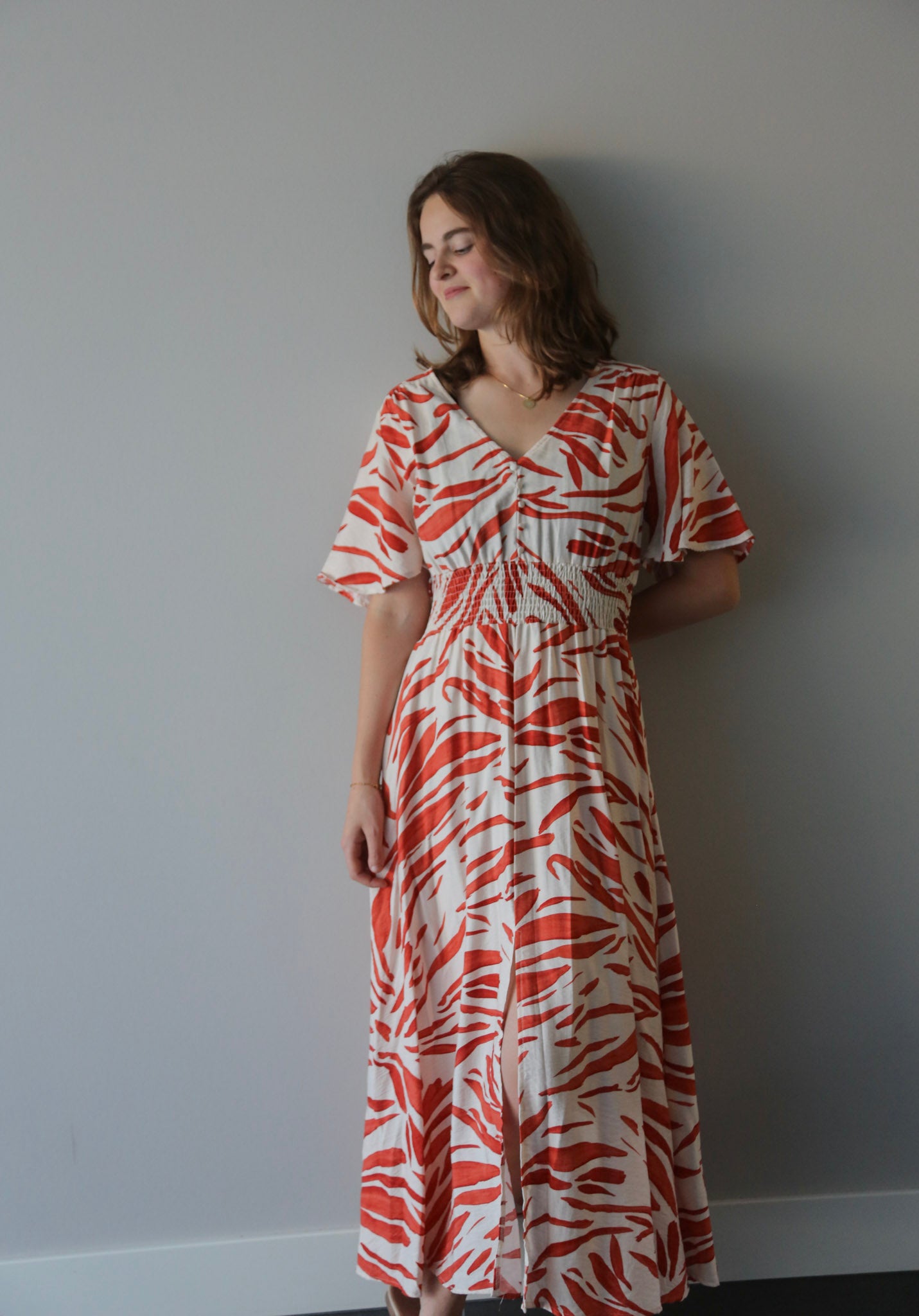 Sienna jurk print oranje