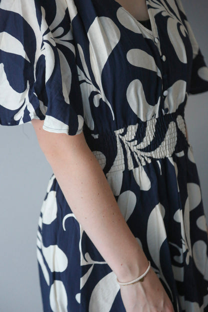 Sienna jurk print blauw