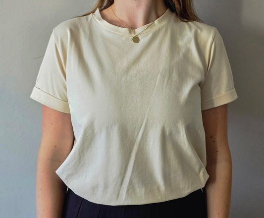 Basic tee Crème