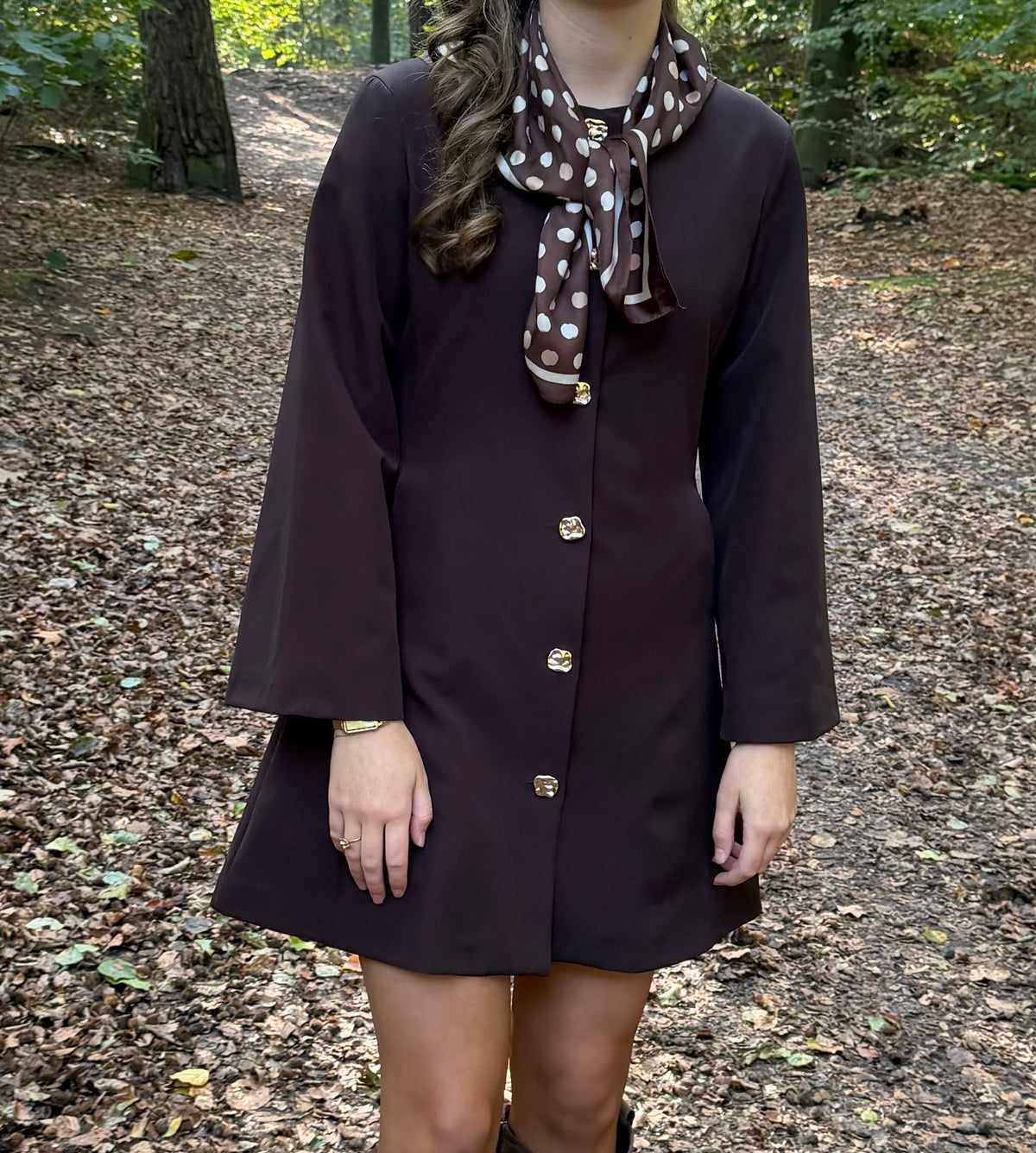 Blazer jurk bruin