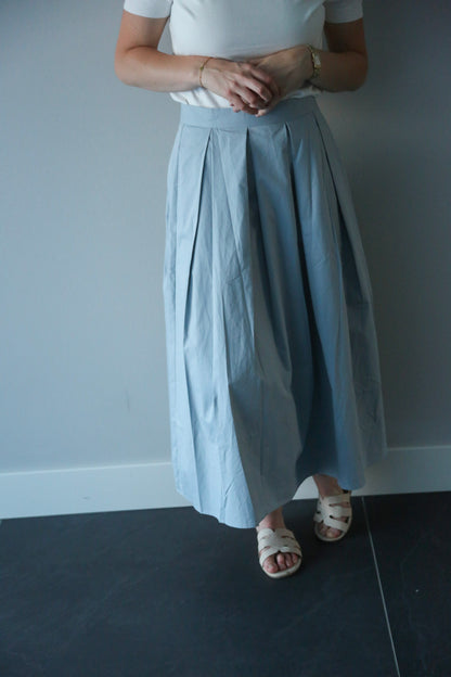 Olivia rok plooi blauw