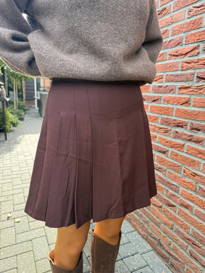 Plooirok bordeaux