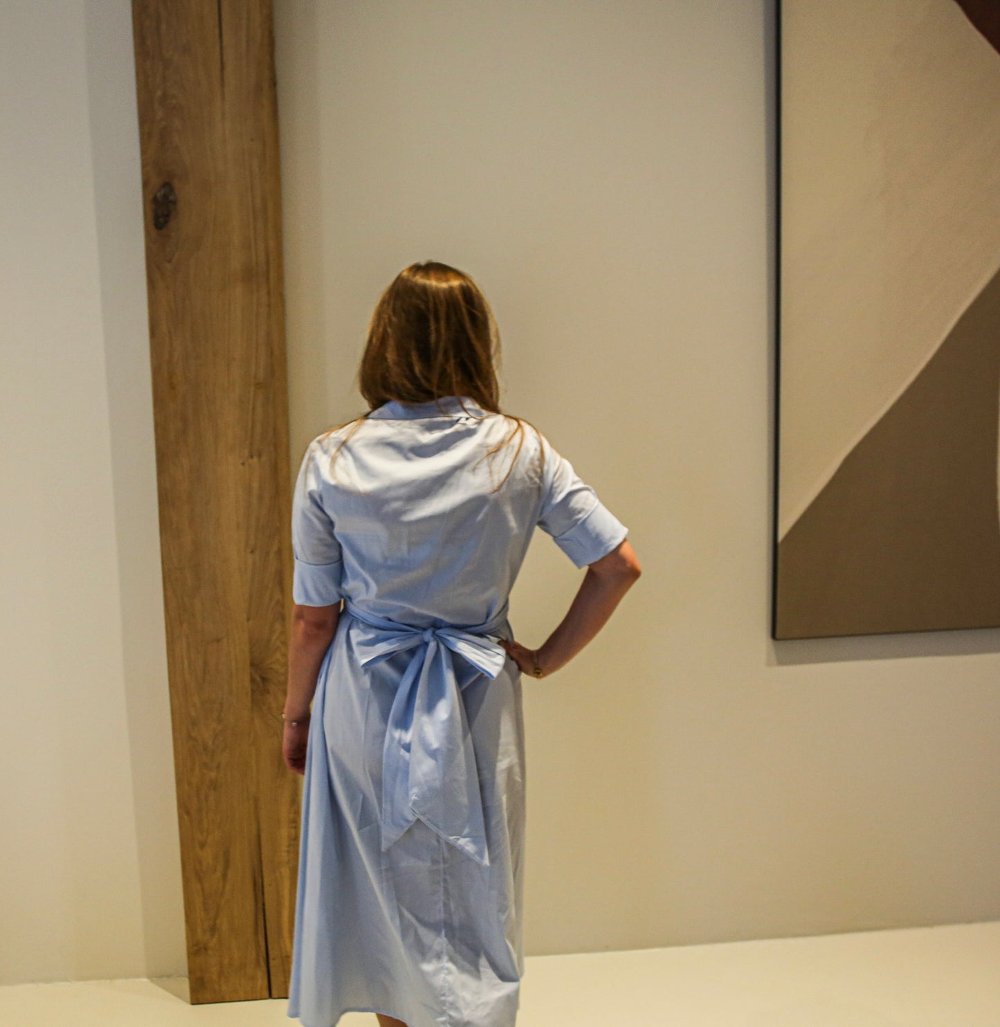 Mira jurk lichtblauw