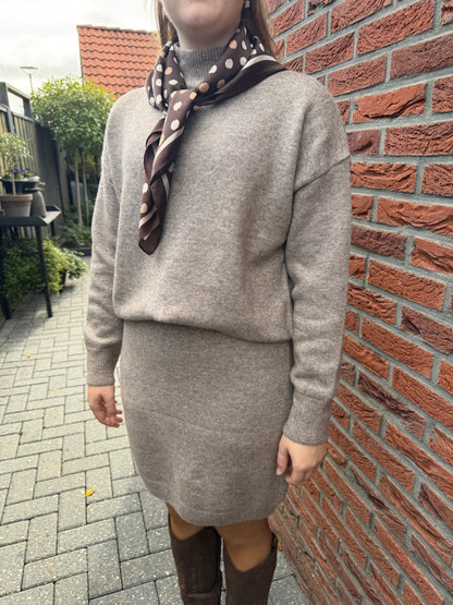 Wollen set beige