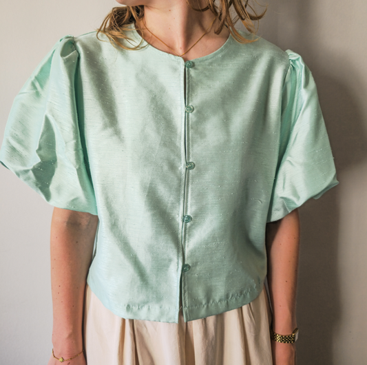 Groene pofmouw top